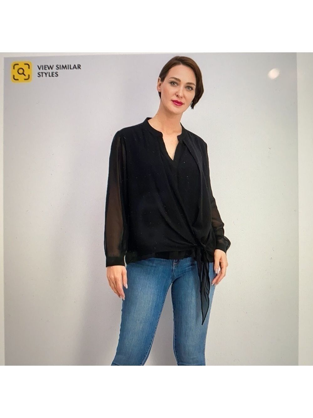 Alfani Tie-Front Blouse